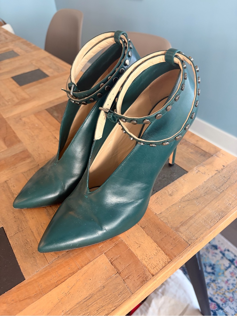 Jimmy Choo Lark 100 stiletto bootie with removable ankle strap